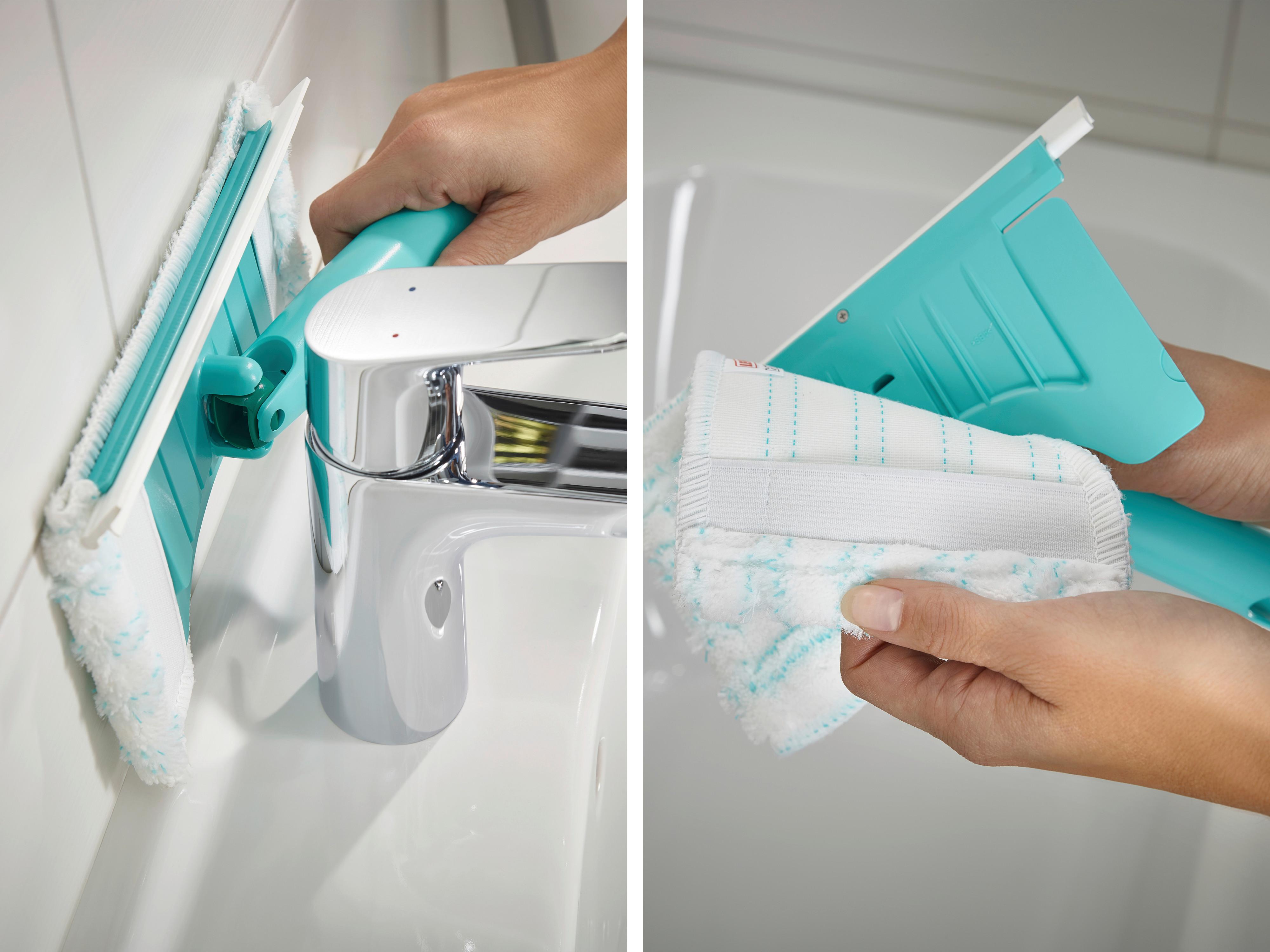 Wischbezug 41702 Bath Cl: Micro Duo - Türkis/Weiß, Basics, Textil (20cm) - Leifheit