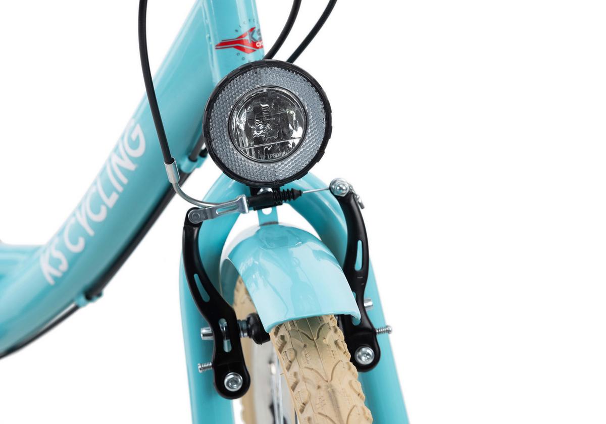 Kinderfahrrad Balloon Blau Mit Front- U. Rücklicht, 24 Zoll - Blau, Basics, Metall (25/140/60cm) - KS Cycling