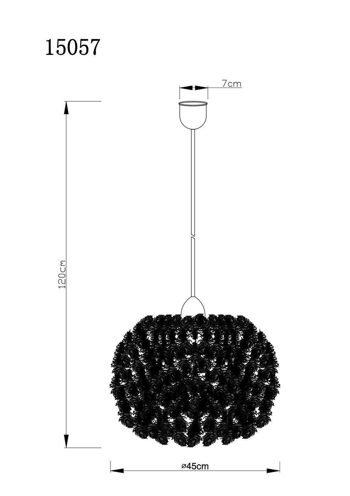 Závesené svietidlo Katunga - biela, Basics, textil/plast (45/120cm)
