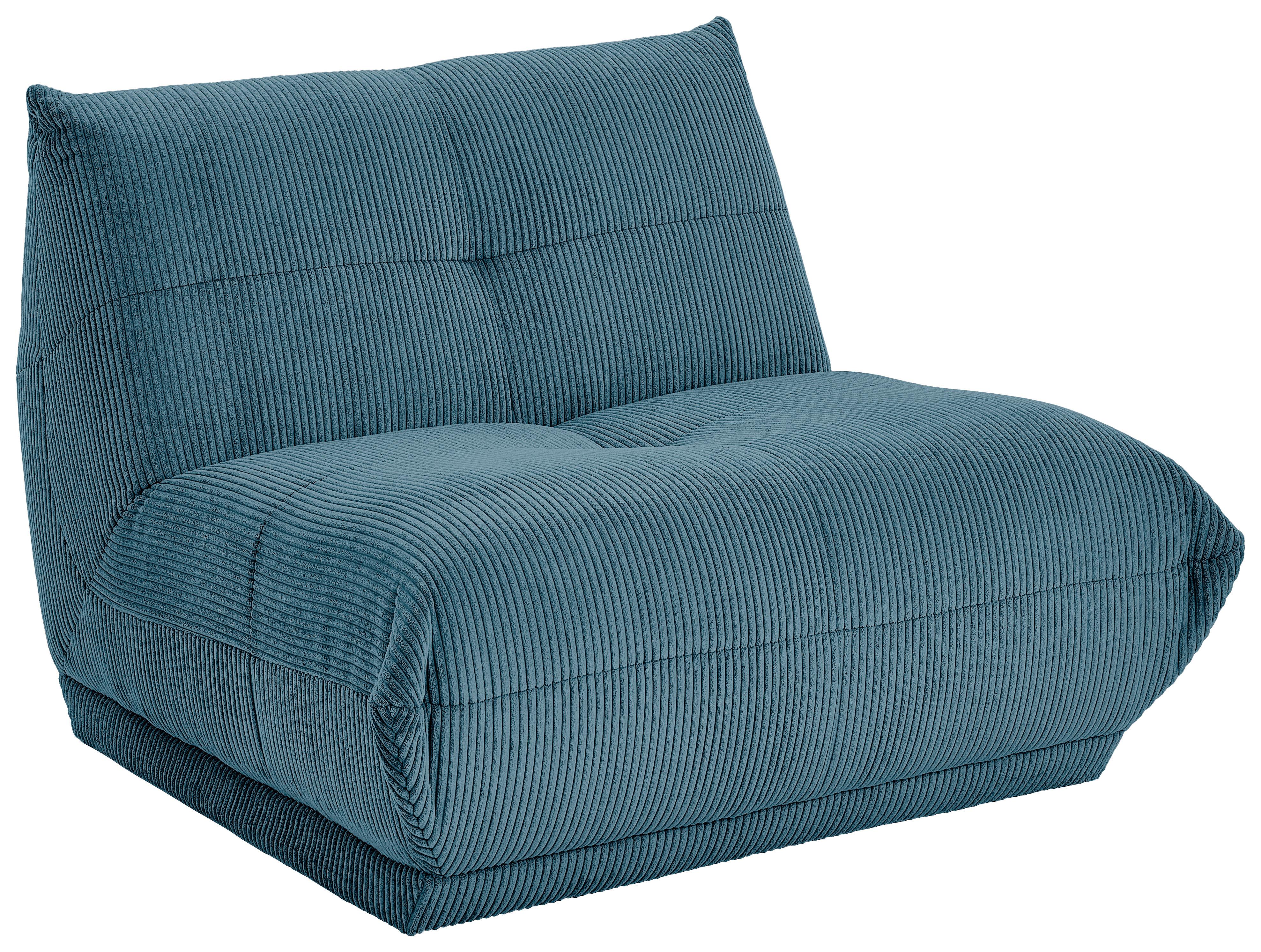 Modul Sofa Giselle 2er Sofa B: 105 cm Cord Petrol - Petrol, Trend, Textil (105/80/112cm) - Livetastic