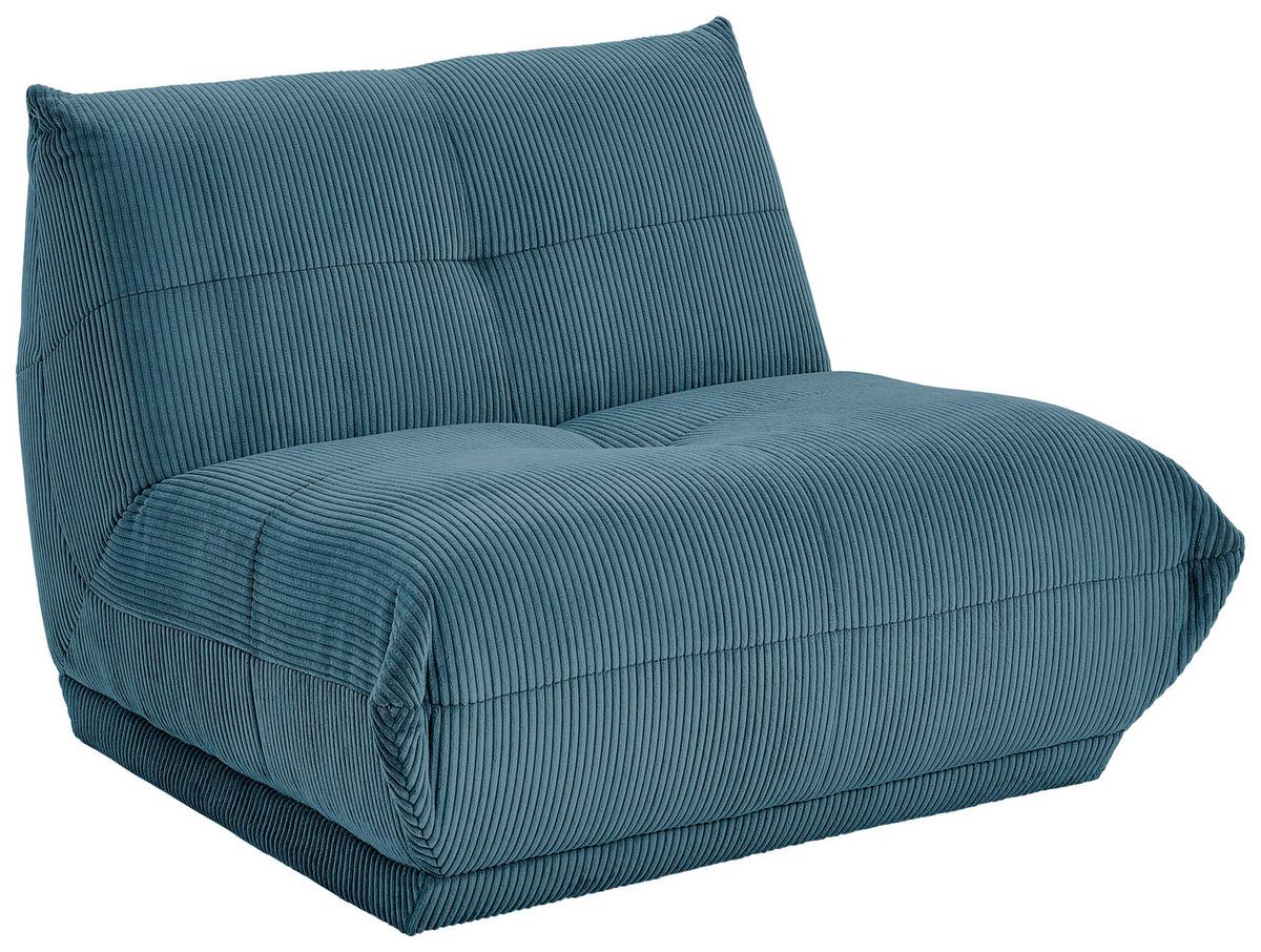 Modul Sofa Giselle 2er Sofa B: 105 cm Cord Petrol - Petrol, Trend, Textil (105/80/112cm) - Livetastic