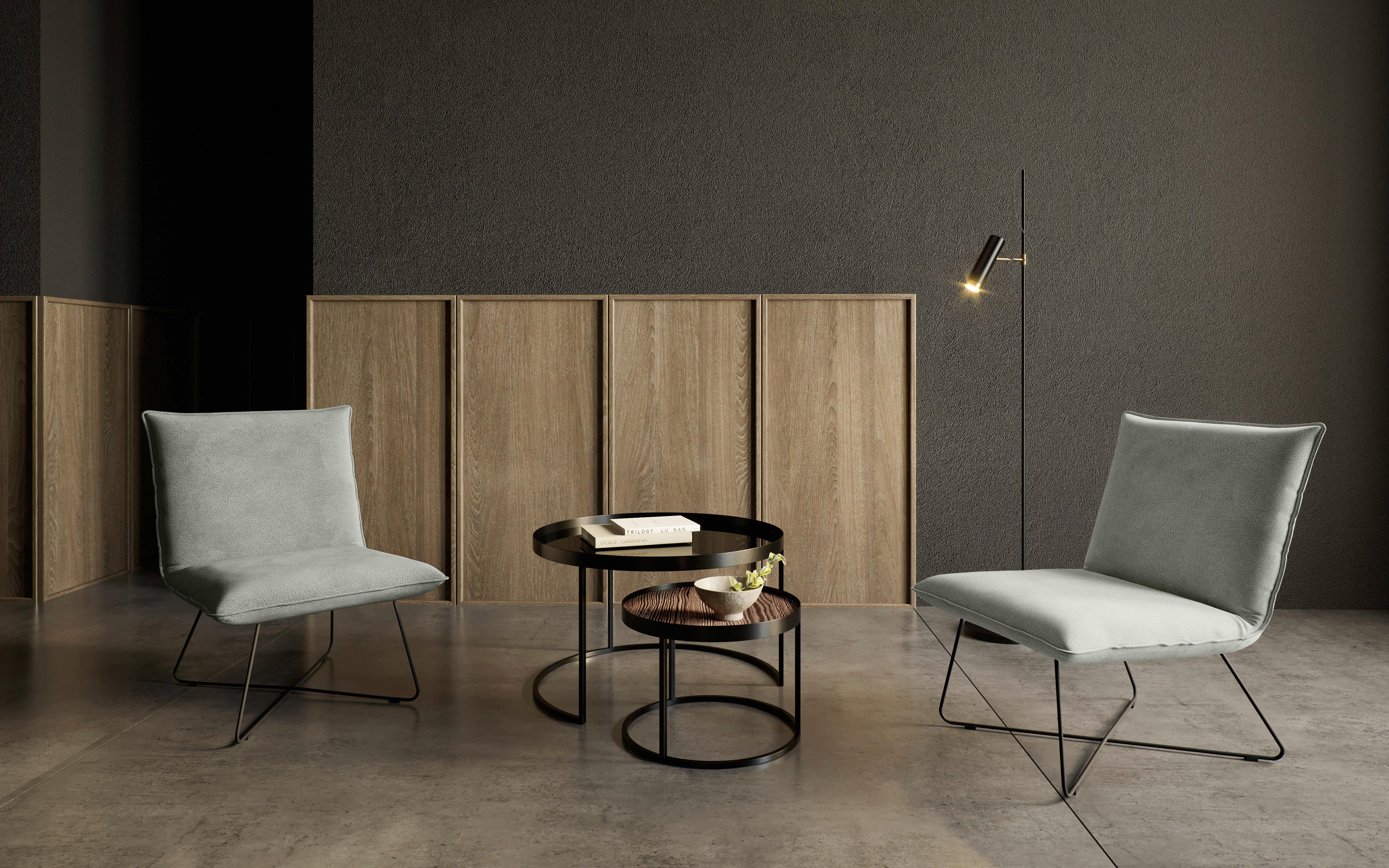 Sessel Skyway Hellgrau B: 68 Cm - Hellgrau/Schwarz, Design, Textil (68/84/81cm) - Livetastic