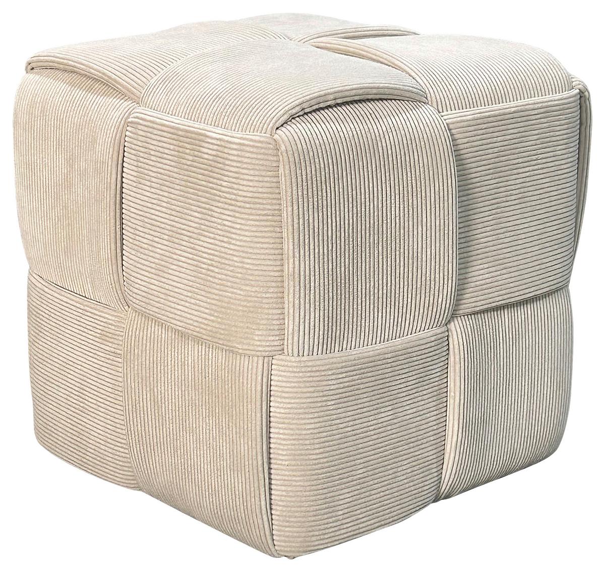 Pouf Urban Beige Gepolstert - Beige, Design, Textil (40/40/40cm) - MID.YOU