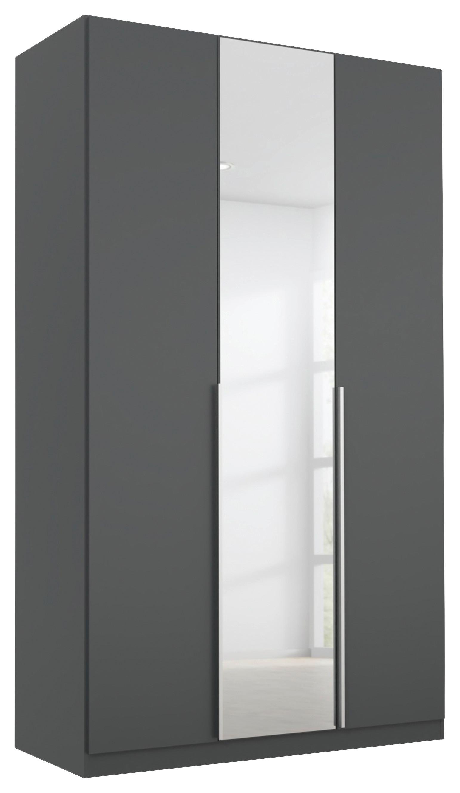 Drehtürenschrank Mit Spiegel B: 136 cm Alabama, Grau - Silberfarben/Grau, MODERN, Holzwerkstoff (136/229/54cm) - Rauch Möbel