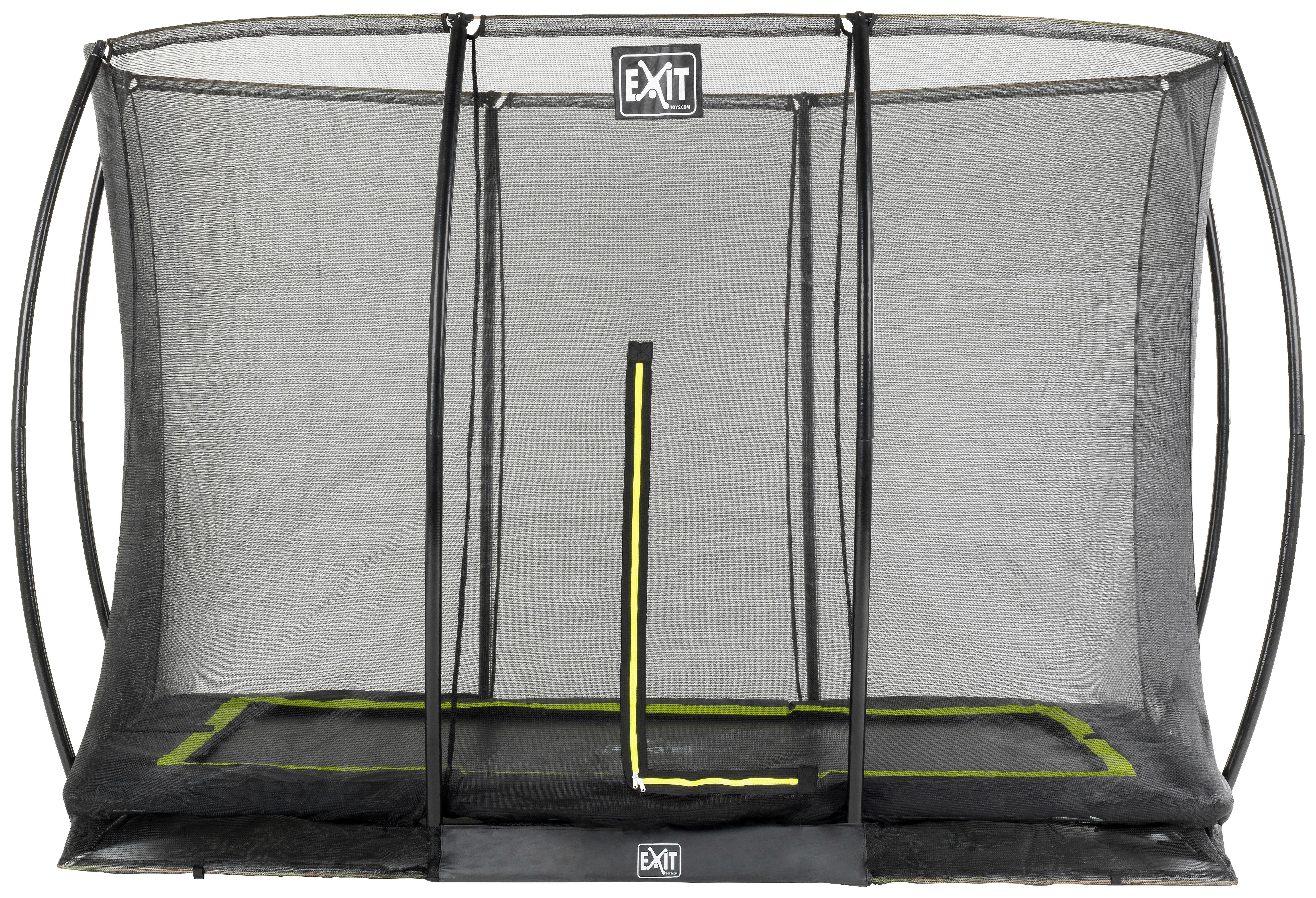 Trampolin 305x214 cm Mit Sicherheitsnetz - Schwarz, KONVENTIONELL, Kunststoff/Metall (305/203/214cm) - EXIT Toys