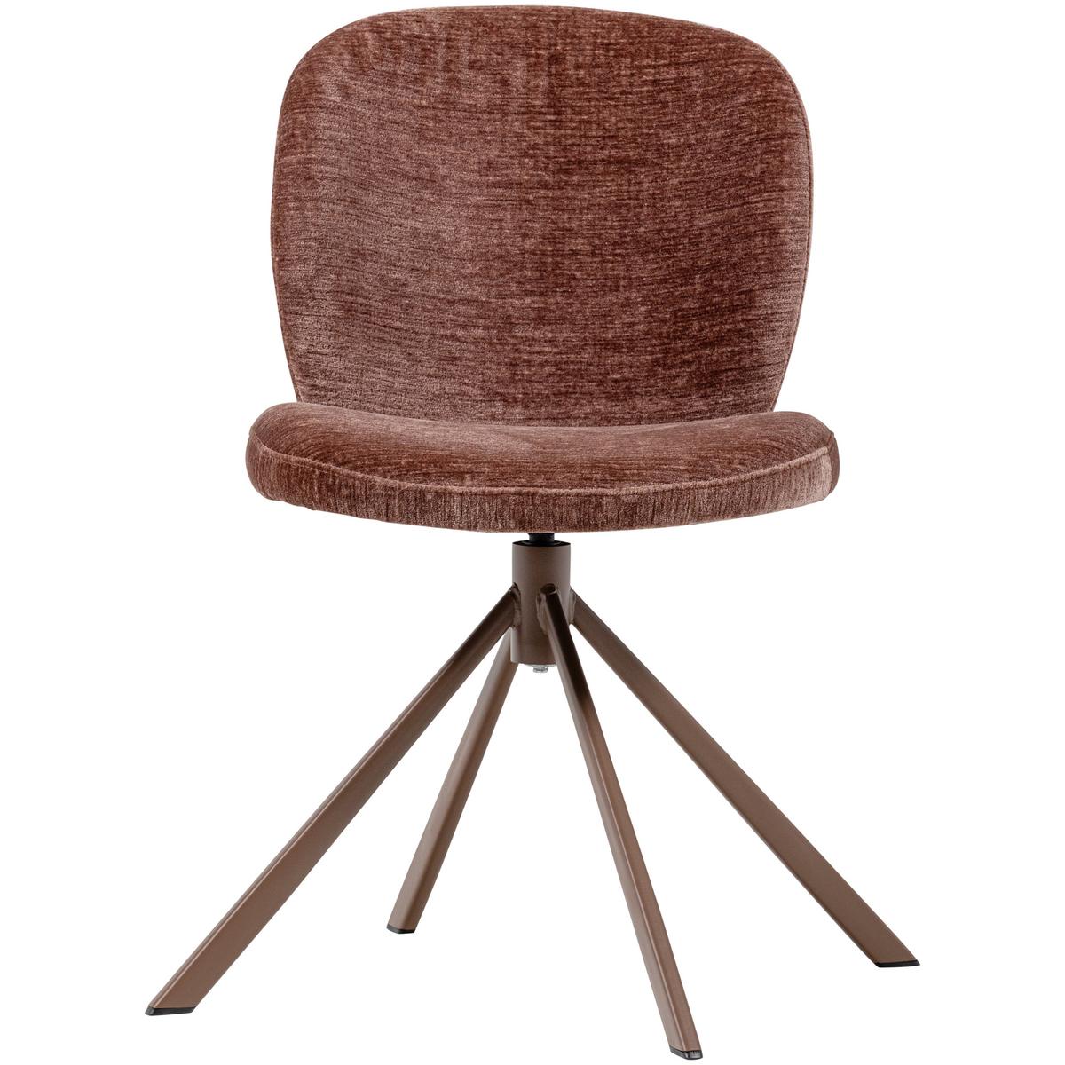STUHL-SET Femke Braun B: 58cm - Braun, MODERN, Textil/Metall (58/80/65cm) - Livetastic