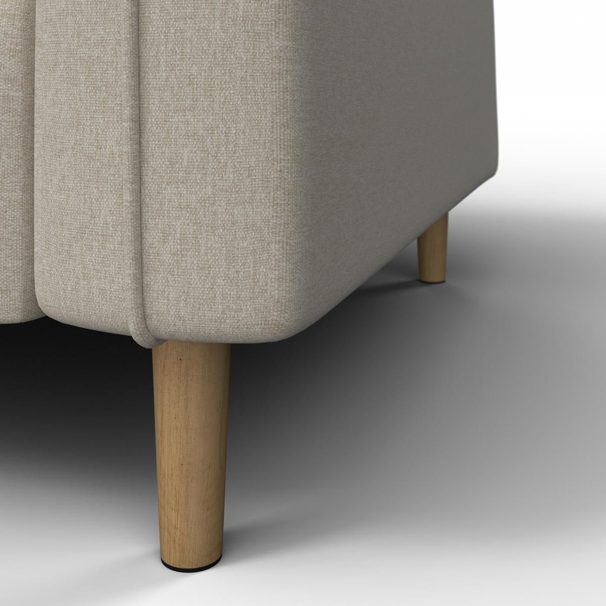 Pohovka FANNY, šedavě hnědá - přírodní barvy/šedavě hnědá, Moderní, dřevo/textil (154/55/73cm) - Bessagi Home