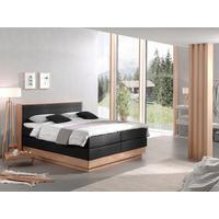 Boxspringbett mit Topper & Bettkasten 200x200 Moneta - Eichefarben/Schwarz, MODERN, Holz/Textil (200/200cm) - MID.YOU