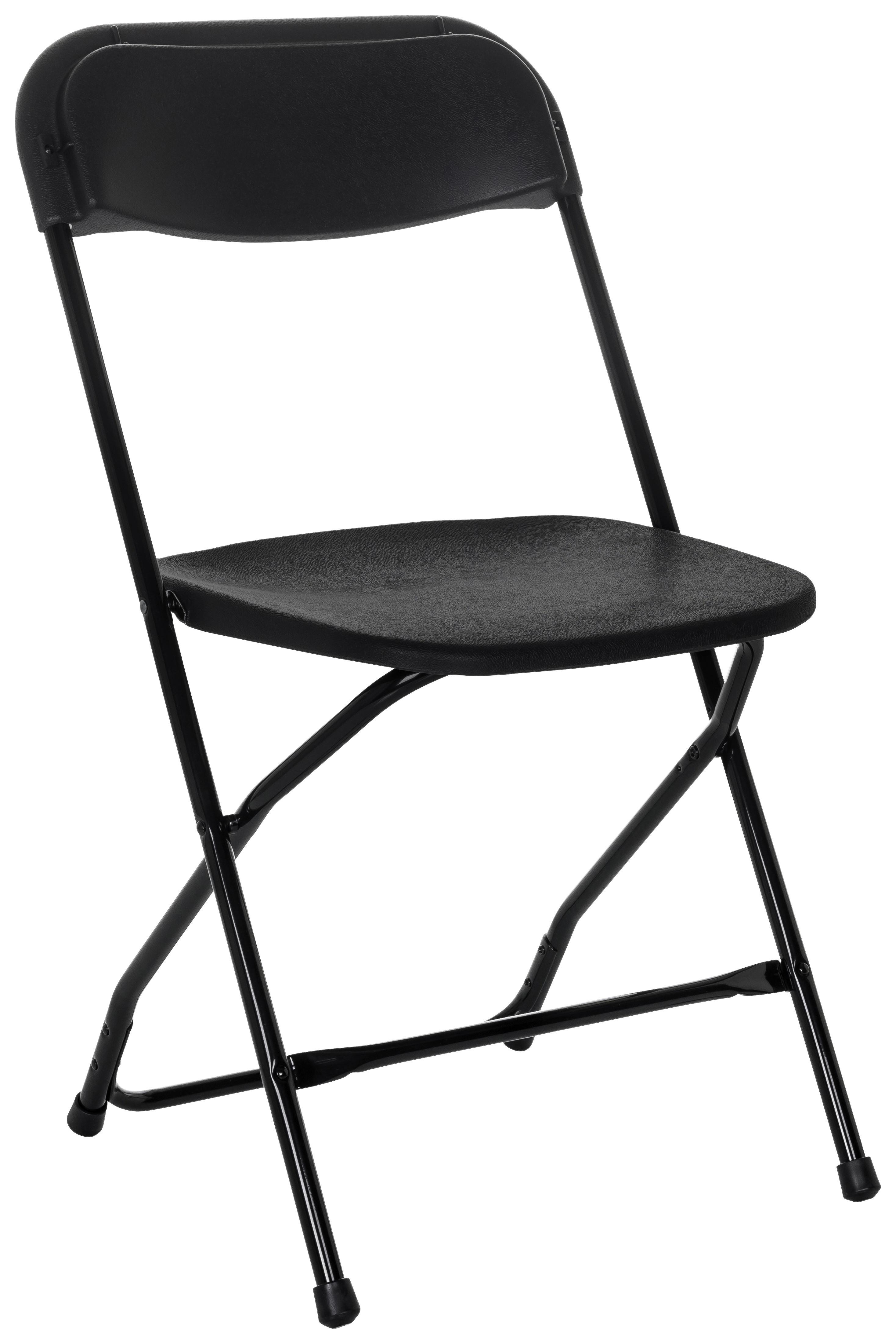 Klappstuhl Tudela XXL B - Schwarz, Basics, Kunststoff (46/80/50cm) - MID.YOU