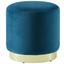 Taburet Julene - petrolej, Moderní, kov/textil (39/40cm) - Modern Living Taburet Julene - petrolej, Moderní, kov/textil (39/40cm) - Modern Living
