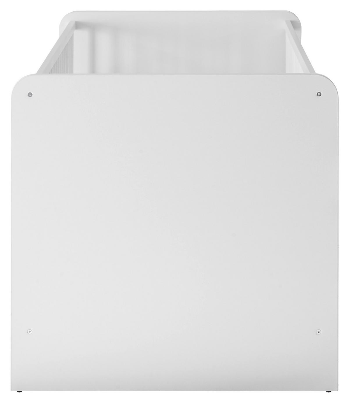 Babybett Bibo Weiß Dekor höhenverstellbar, Lattenrost - Weiß, KONVENTIONELL, Holzwerkstoff (70/140cm) - MID.YOU