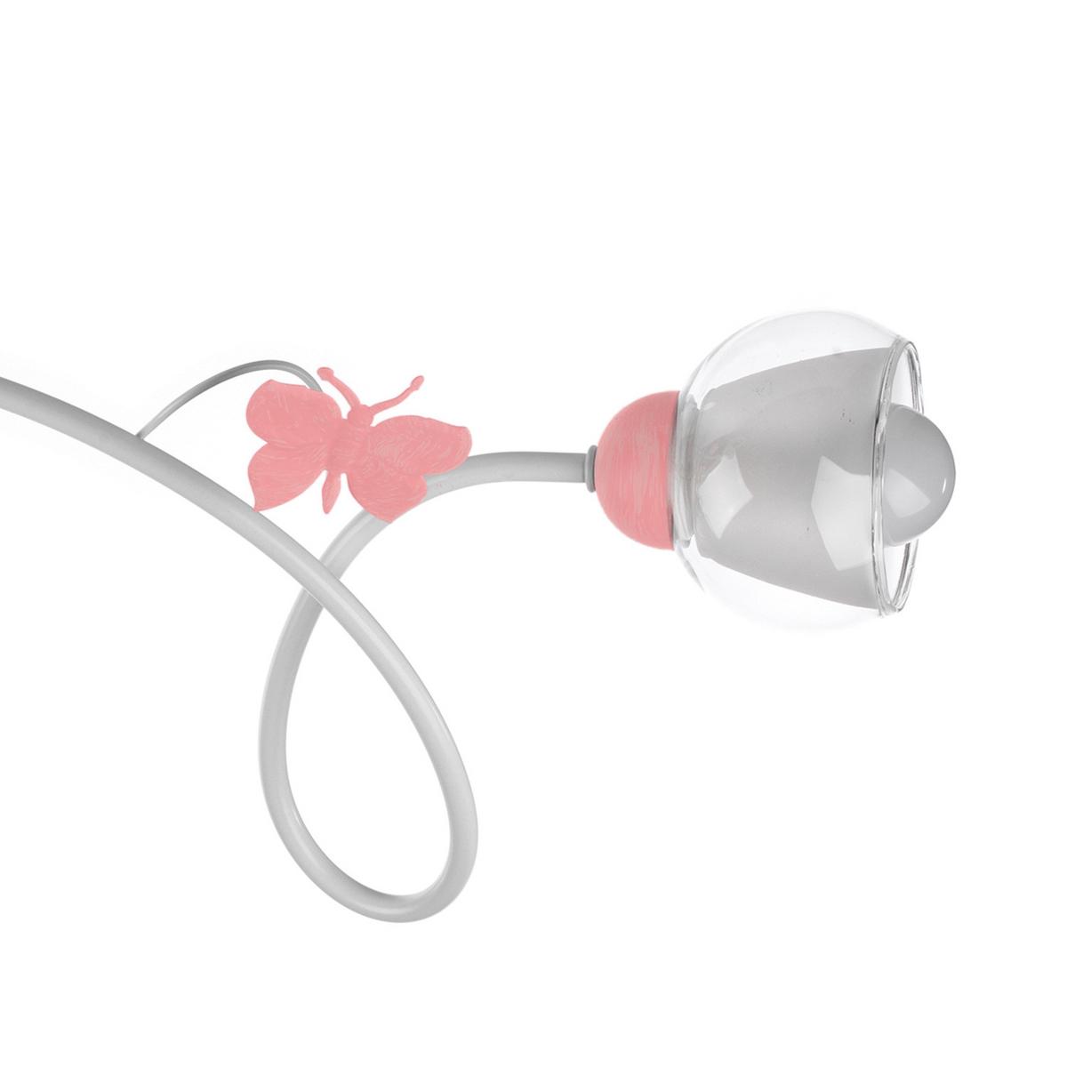 Kinderdeckenleuchte 4924/pl3 - Pink/Weiß, Basics, Glas/Metall (80/20cm)