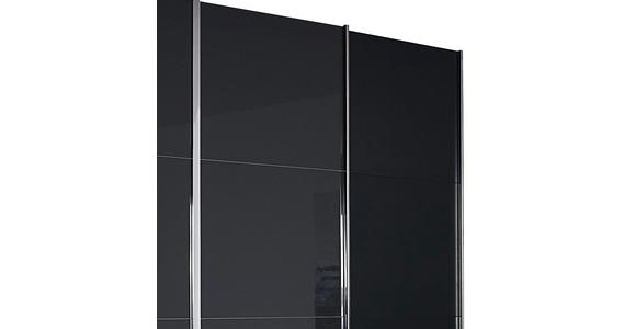 Schwebetürenschrank Glasfront 280 cm Bensheim, Hellgrau/Weiß - Eichefarben/Graphitfarben, MODERN, Holzwerkstoff (316/230/62cm) - James Wood