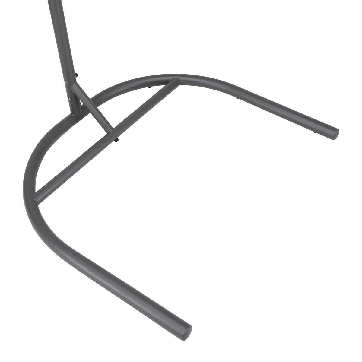 XXL Závesné kreslo Bari vrátane vankúšov - sivá/tmavosivá, Modern, kov/textil (130/201/116cm) - Bessagi Garden