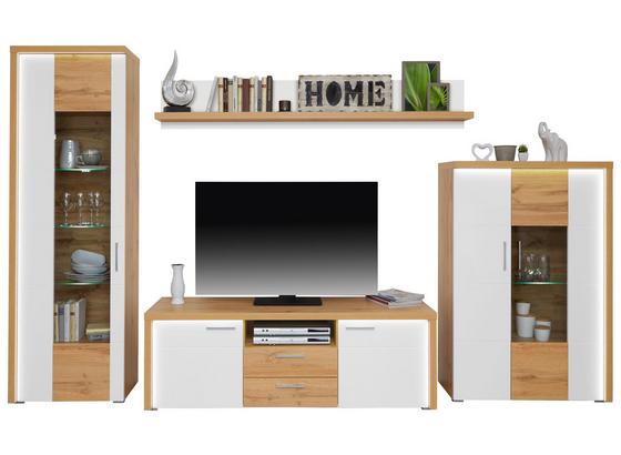 Odporúčaná Kombinácia Eleganza 2 - farby dubu/biela, Moderný, kompozitné drevo/sklo (316/161/50cm) Odporúčaná Kombinácia Eleganza 2 - farby dubu/biela, Moderný, kompozitné drevo/sklo (316/161/50cm)