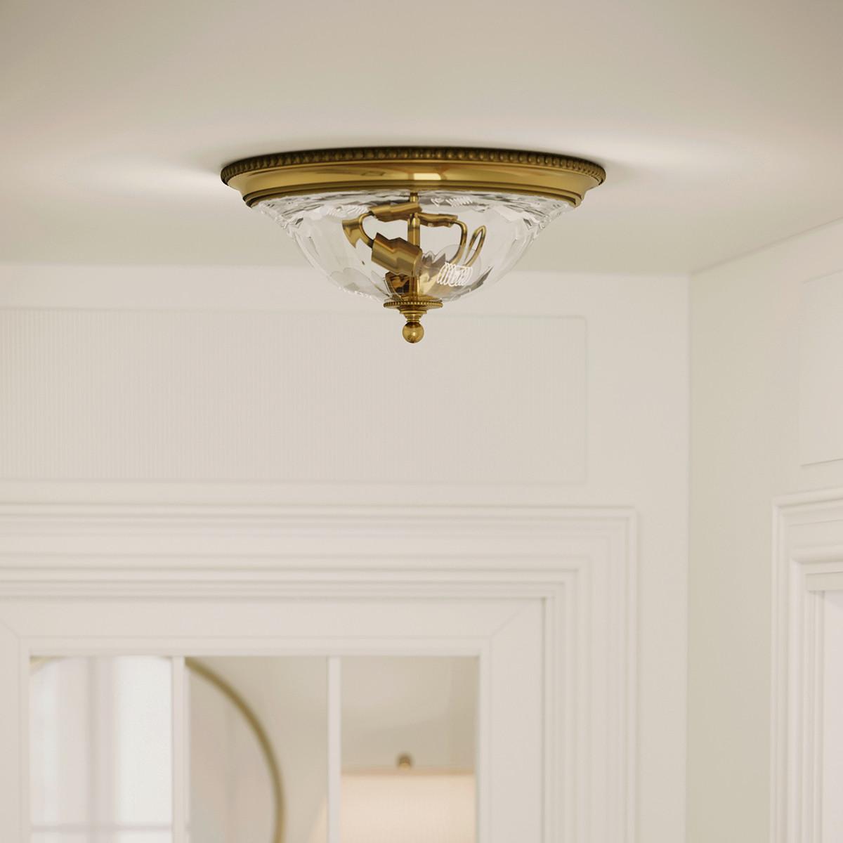 Deckenleuchte Hk-Cambridge-F-A - Messingfarben, LIFESTYLE, Glas/Metall (41.1/18.6cm) - Elstead Lighting