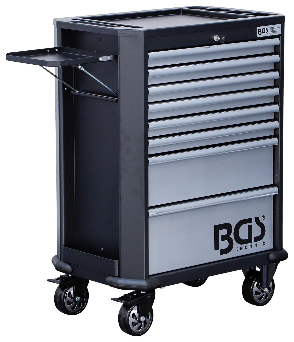 Werkstattwagen Leer Schwarz/silberfarben B: 72,4cm - Silberfarben/Schwarz, Basics, Metall (72,4/102,65/47cm)