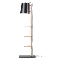 Stehlampe Holz Cambridge Dimmbar Schwarz/braun - Schwarz, Design, Holz/Metall (30/168/49cm) - It's about Romi