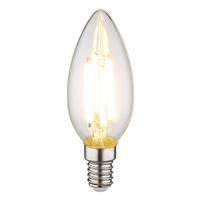 LED žárovka 6 Watt, E14 - čiré, kov/sklo (3,5/9,8cm) - Globo