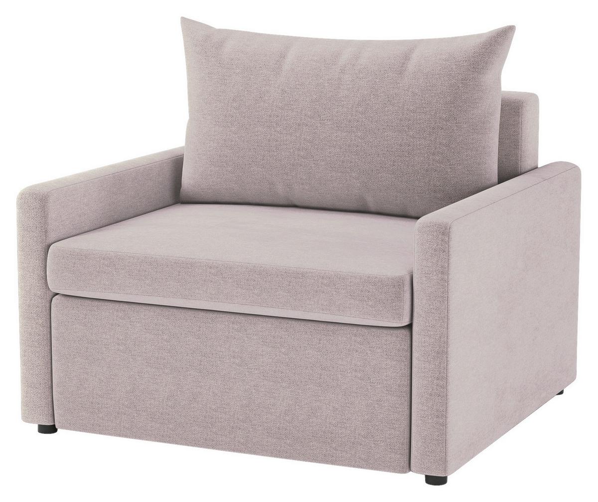 Schlafsessel Cologne Altrosa B: 92cm - Schwarz/Altrosa, Design, Textil (92/89/103cm) - MID.YOU