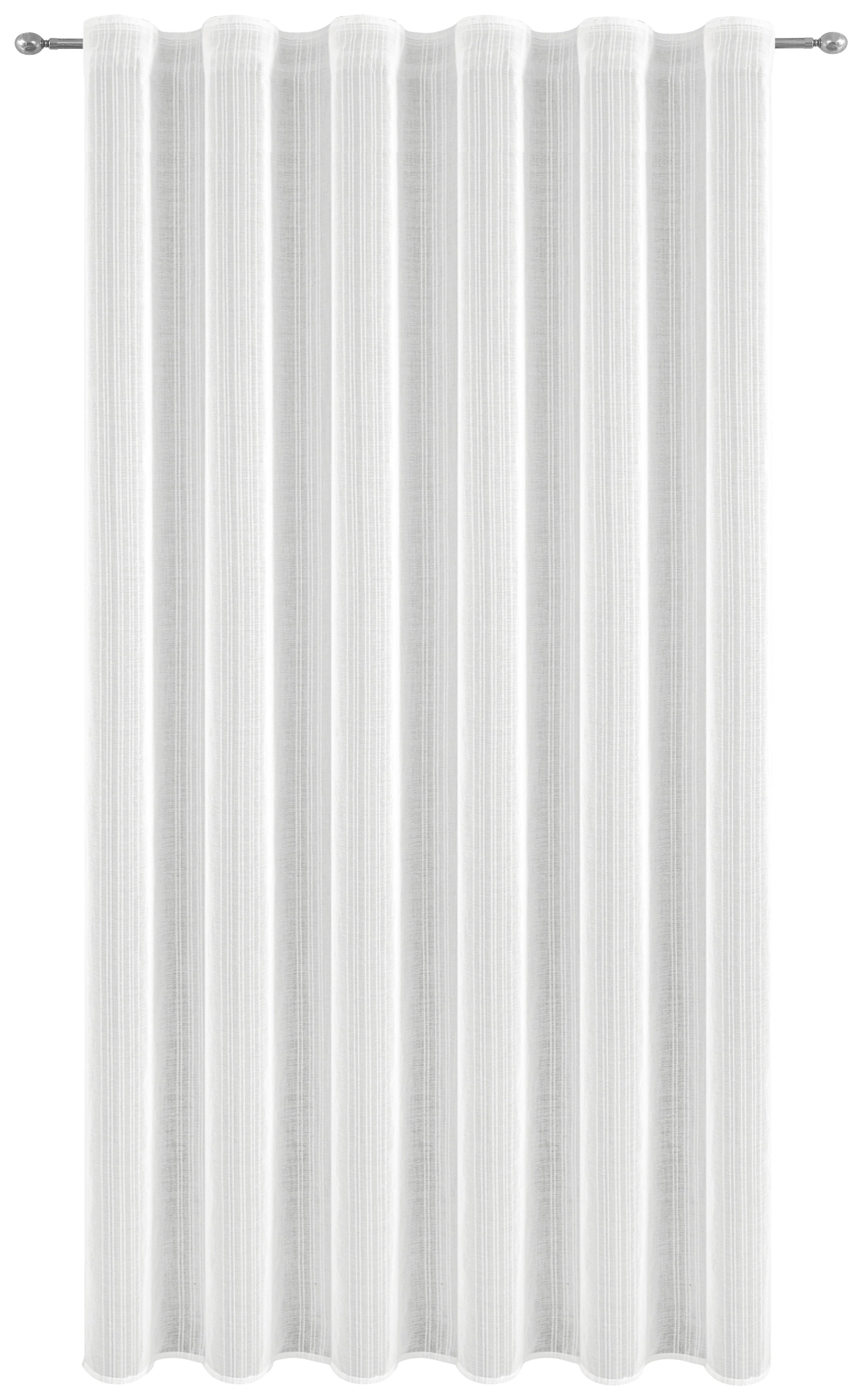 Store transparent Nicole BxL: 450x245 cm mit Streifen - Weiß, MODERN, Textil (450/245cm) - Luca Bessoni