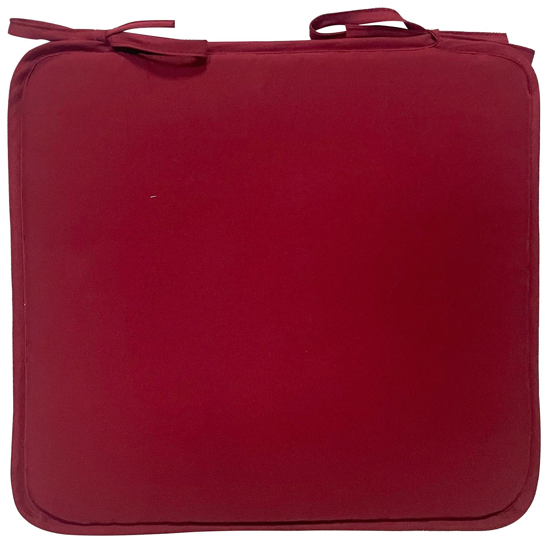 Sitzkissen Christa - Bordeaux, KONVENTIONELL, Textil (36/36/2cm) - Ondega