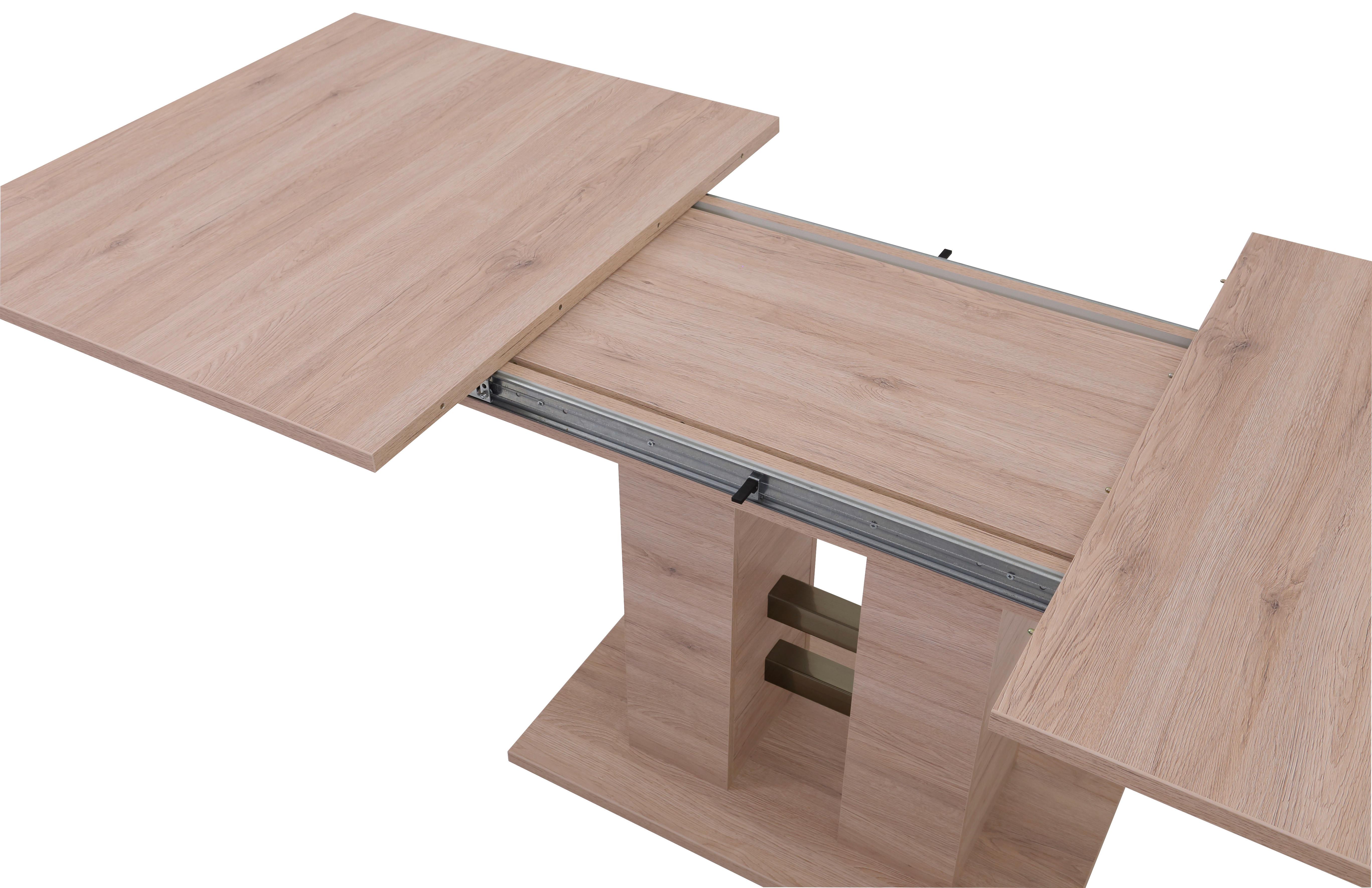 Esstisch Helena Eiche D. L: 140-220 Cm - Eichefarben/Sonoma Eiche, MODERN, Holzwerkstoff (140-220/90/76cm) - Carryhome