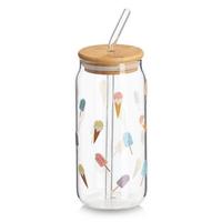 TRINKGLAS Glas, BxHxT: ca. 8x8x16 cm - Transparent, Trend, Glas (7,5/7,5/15,5cm)