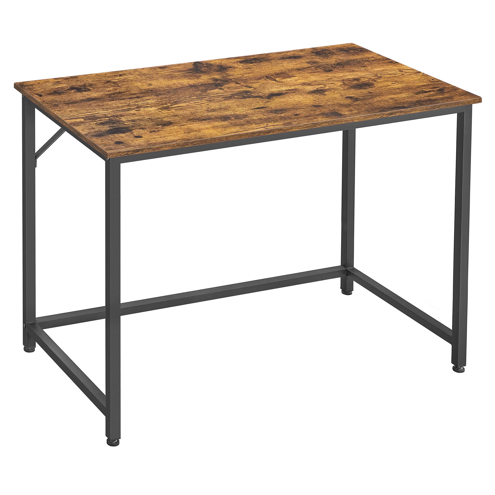 Schreibtisch B: 50 cm, H: 75 cm, Iron - Schwarz/Braun, Basics, Holzwerkstoff/Metall (100/50/75cm) - Boxxx