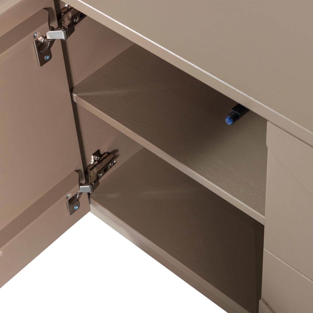 Lowboard Teo Schlammfarben B: 180cm - Schlammfarben, Design, Holz (180/52/40cm) - Livetastic