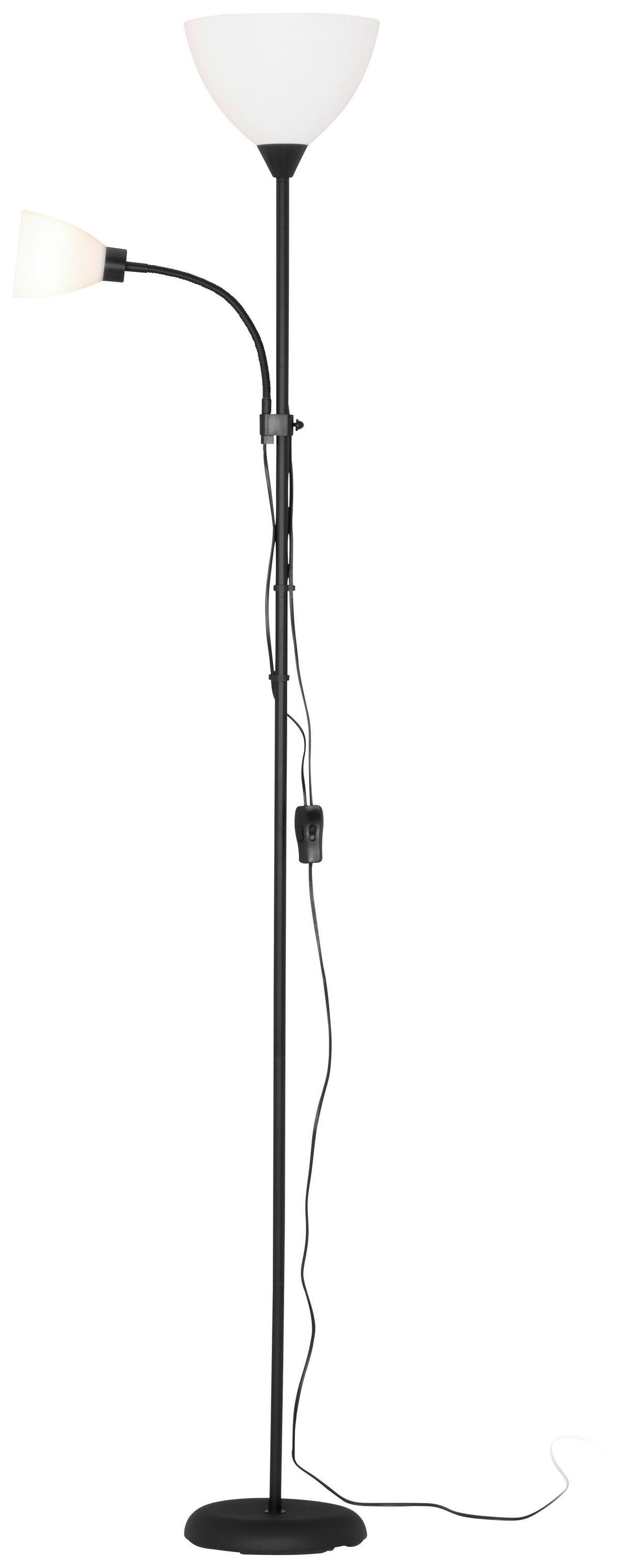 STOJACIA LAMPA VANESSA -BASED - priehľadné/čierna, Konventionell, kov/plast (22,5cm) - Based