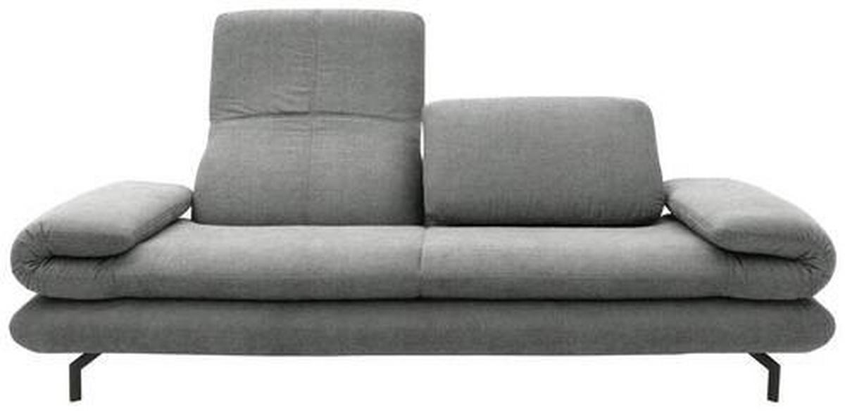 2-Sitzer-Sofa Looks Xiii Grau - Schwarz/Grau, Design, Textil (204 (264)/83 (110)/98cm) - LOOKS by W.Joop