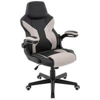 Főnöki Szék Meli - fekete/szürke, Modern, műanyag/textil (62/117/66cm)