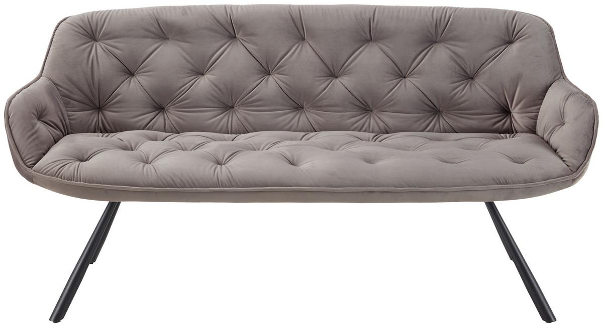 LAVICA EILEEN - čierna/sivá, Modern, kov/textil (171/88/65cm) - Premium Living