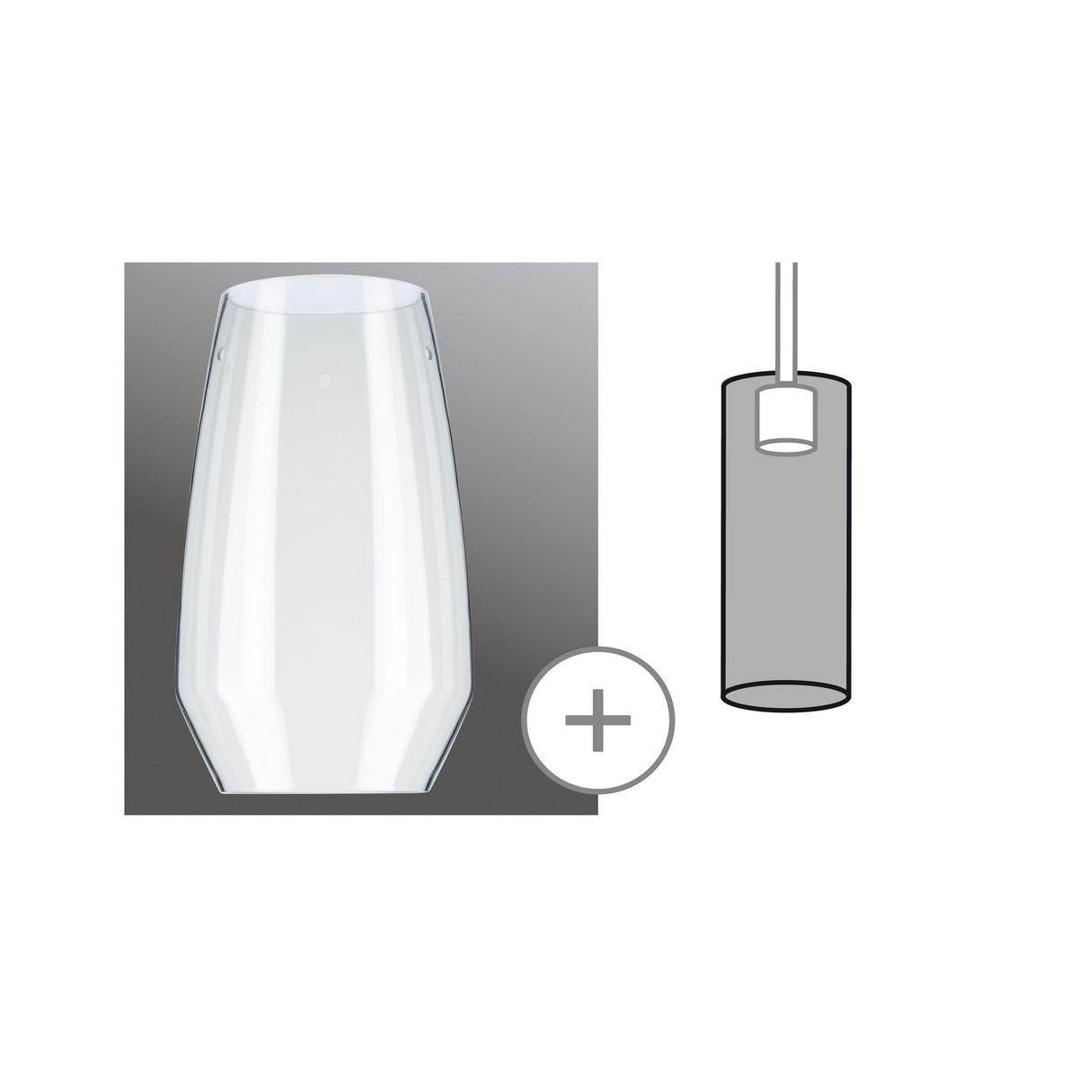 Schienensystem Urail Leuchtenschirm 95351 Klarglas - Klar, Design, Glas (28cm) - Paulmann