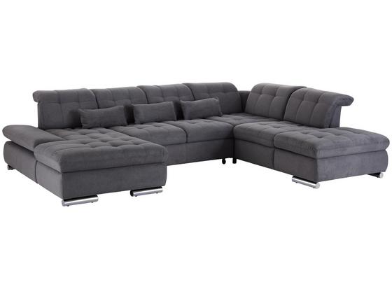 Wohnlandschaft Donald U-Form 186x362x250 cm - Chromfarben/Grau, MODERN, Holzwerkstoff/Textil (186/362/250cm) - Ombra Wohnlandschaft Donald U-Form 186x362x250 cm - Chromfarben/Grau, MODERN, Holzwerkstoff/Textil (186/362/250cm) - Ombra