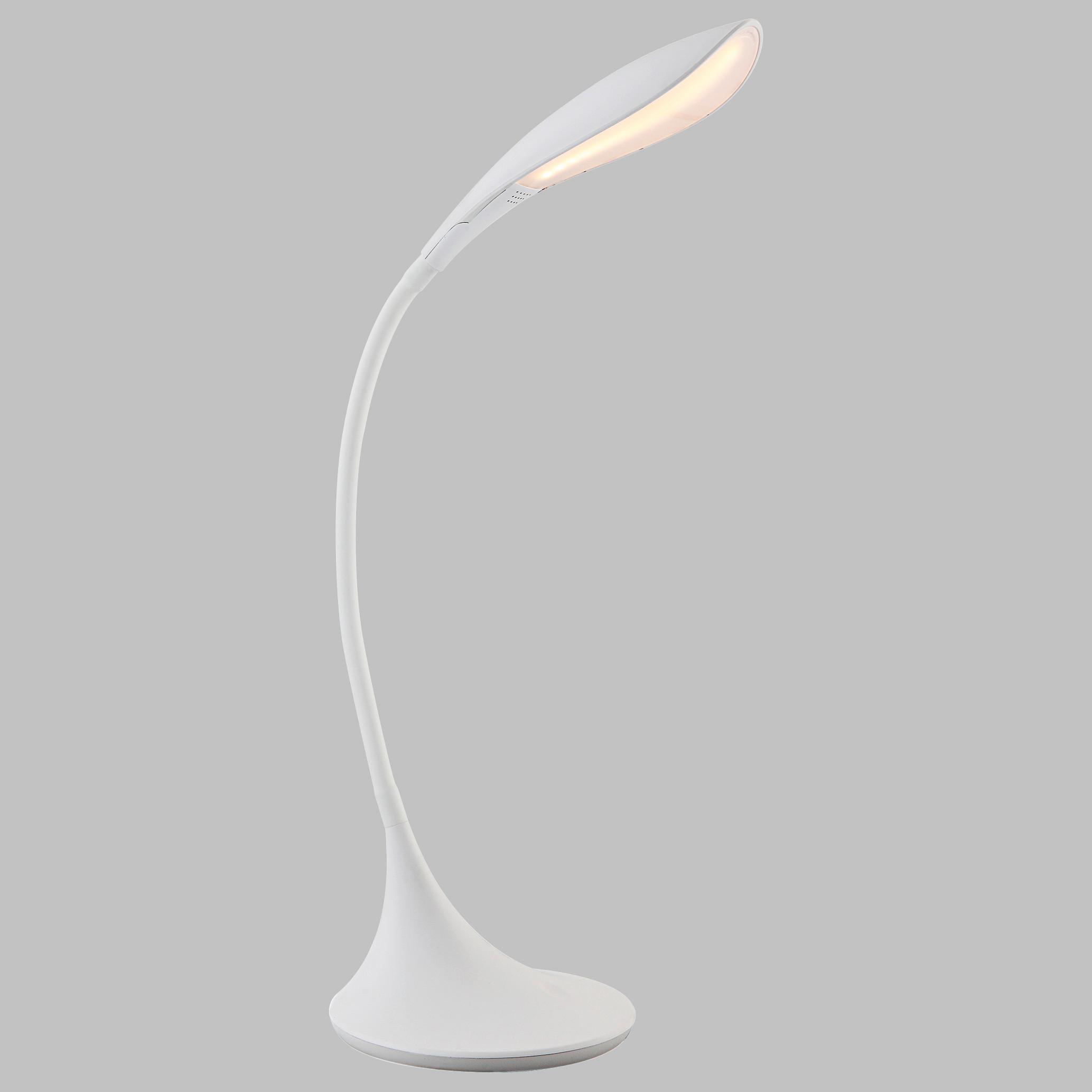 LED-Tischlampe Flexo Weiß mit Flexarm - Weiß, Design, Kunststoff/Metall (51/67cm) - Globo