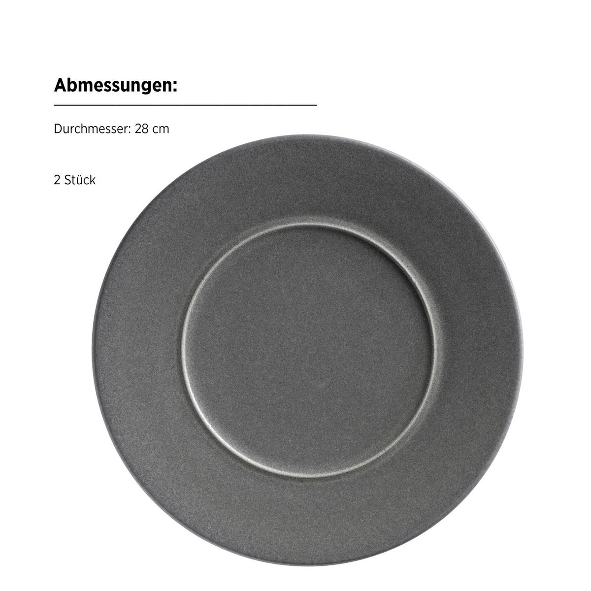 Kombiservice Unico Anthrazit, 8-Teilig - Anthrazit, Trend, Keramik - Mäser