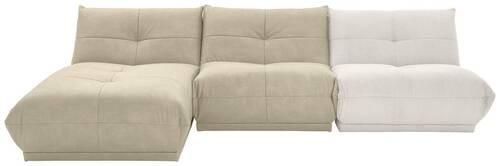 Ecksofa Giselle Creme/weiß S: 185x315 Cm - Creme/Weiß, Trend, Textil (185/315cm) - Livetastic