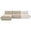 Ecksofa Giselle Creme/weiß S: 185x315 Cm - Creme/Weiß, Trend, Textil (185/315cm) - Livetastic