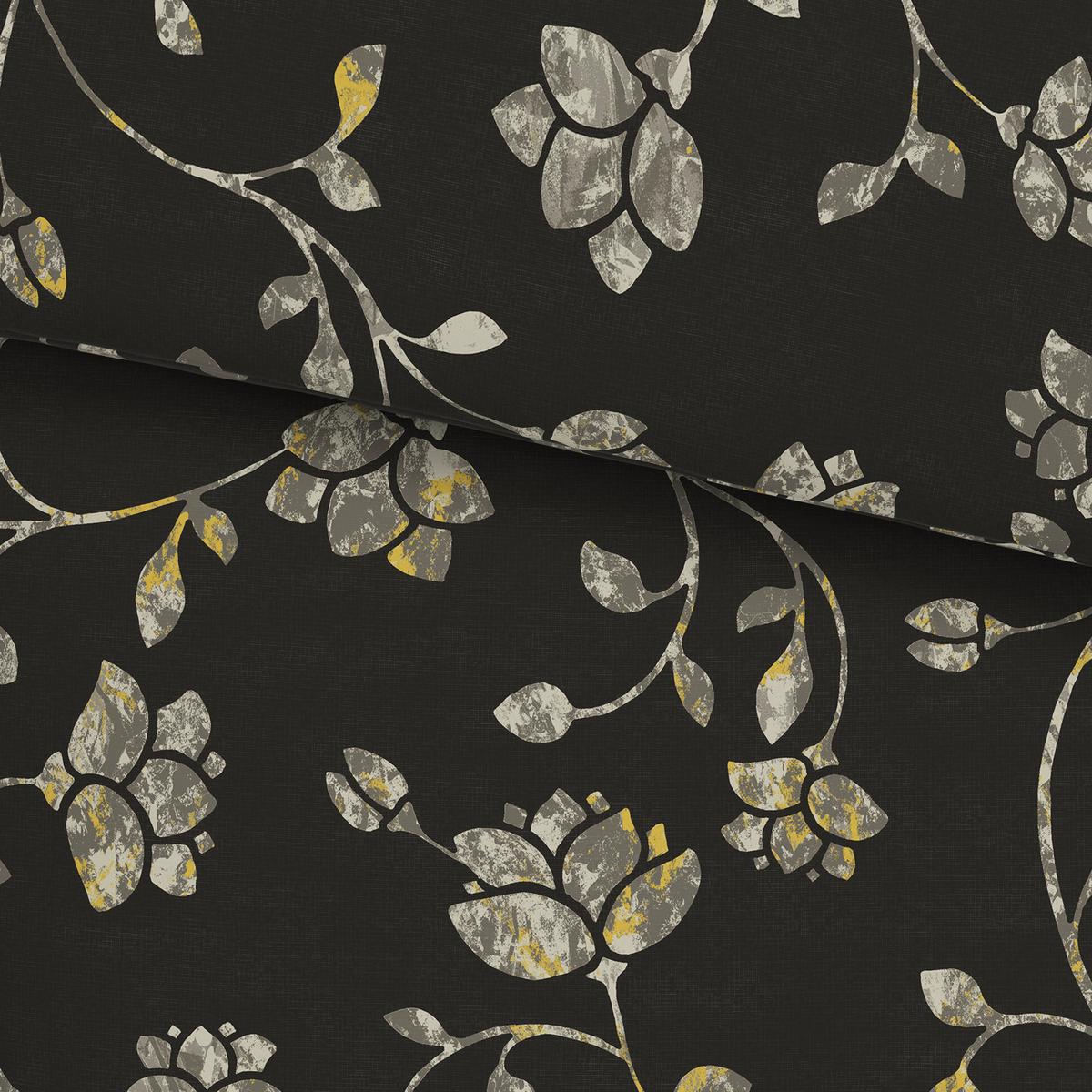 Bettwäsche 140x200 cm Melanie Bunt in verschiedenen Designs - Blau/Schwarz, MODERN, Textil - Ondega