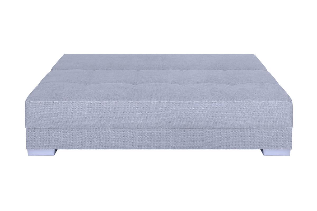 Schlafsofa mit Bettkasten Ben Grau - Chromfarben/Schwarz, Design, Holzwerkstoff/Textil (200/90/110cm) - P & B