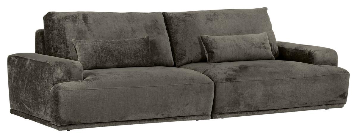 Bigsofa Mezino Dunkelgrau B: 282 cm - Dunkelgrau/Schwarz, KONVENTIONELL, Textil (282/73/115cm) - MID.YOU