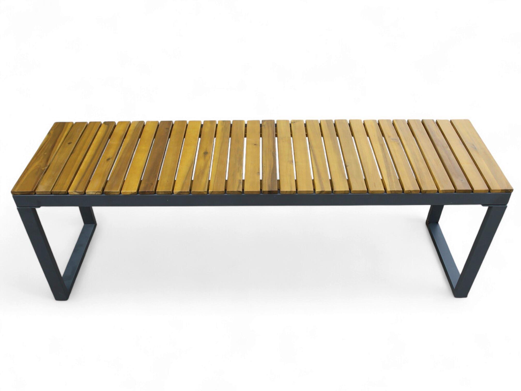 Gartenbank Ph-Aca-Gb-Brown - Akaziefarben, Basics, Holz/Metall (130/35/45cm)