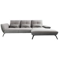 Wohnlandschaft Dover Xc - Silberfarben/Hellgrau, MODERN, Holzwerkstoff/Textil (301/191cm)