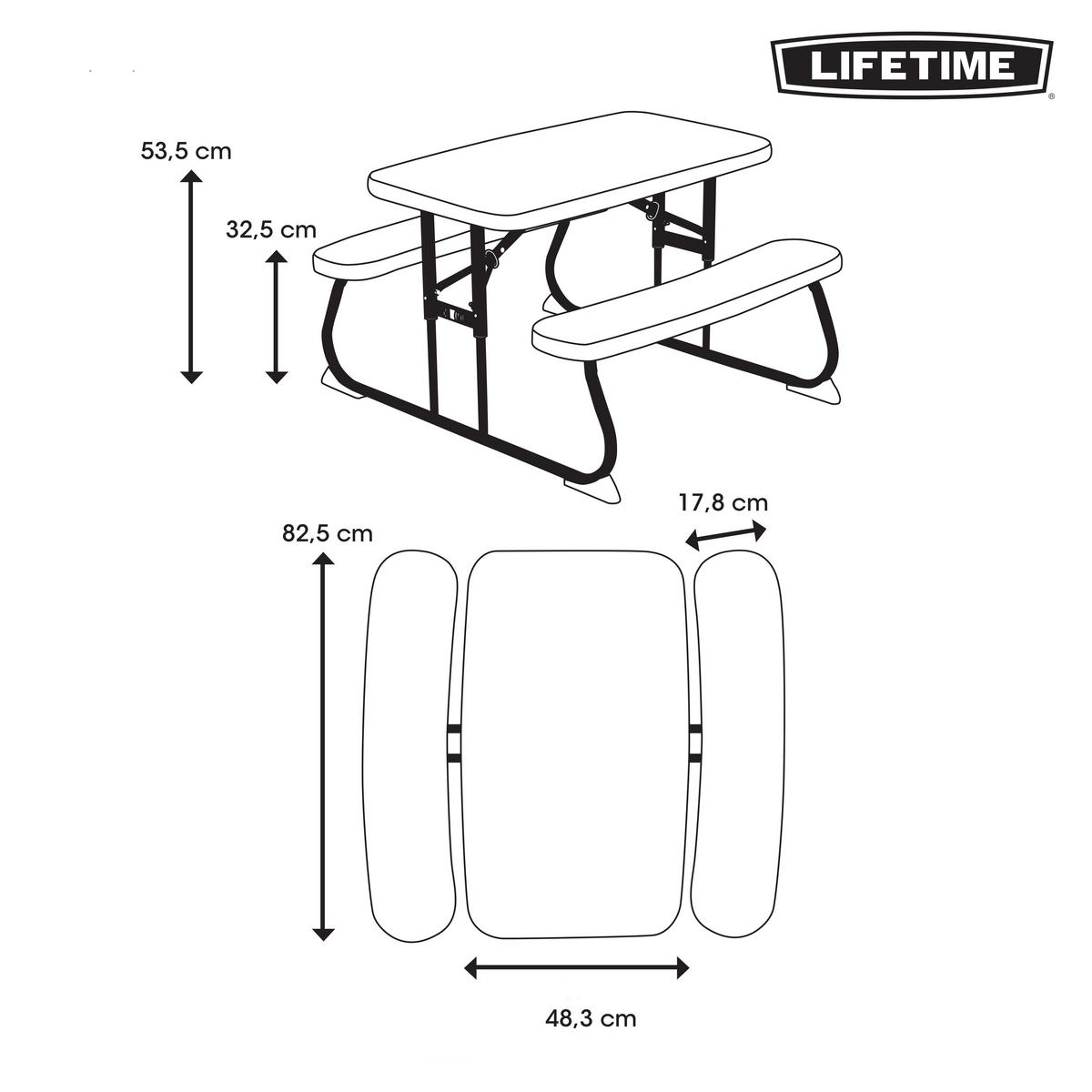 Kinder-Gartenset lm260262 - Hellgrün, KONVENTIONELL, Kunststoff (90/53/83cm)
