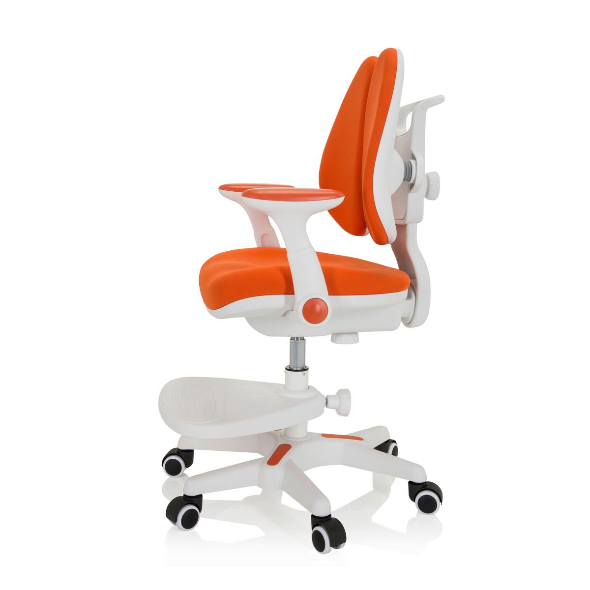 Jugenddrehsuthl Kid Wing Orange/weiß Bis 80 Kg - Orange/Weiß, MODERN, Kunststoff/Textil (56/88/52cm) - MID.YOU