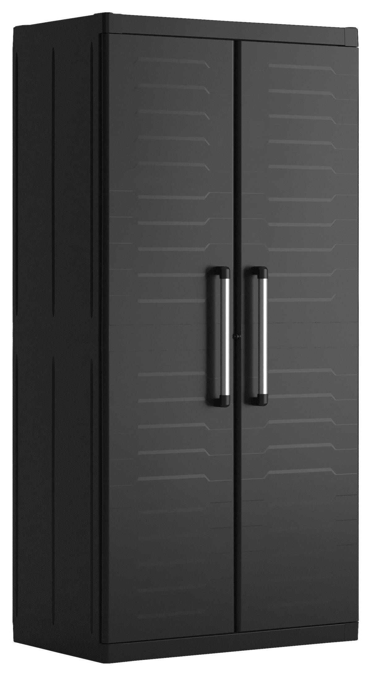 Werkzeugschrank Detroit Xl Multipurpose 182x89x54 Cm - Schwarz, Design, Kunststoff (89/182/54cm) - Keter