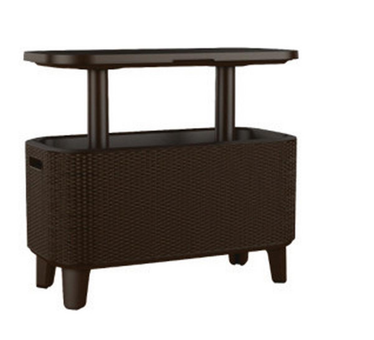 ZÁHRADNÝ BAROVÝ STÔL BEVY COOL BAR - hnedá, Modern, plast (83.5/40.5/52-75cm)