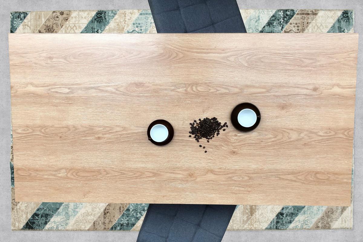 Esstisch Schwarz, Naturfarben L: 140cm - Schwarz/Naturfarben, Design, Holzwerkstoff/Metall (140/70/73cm) - Livetastic